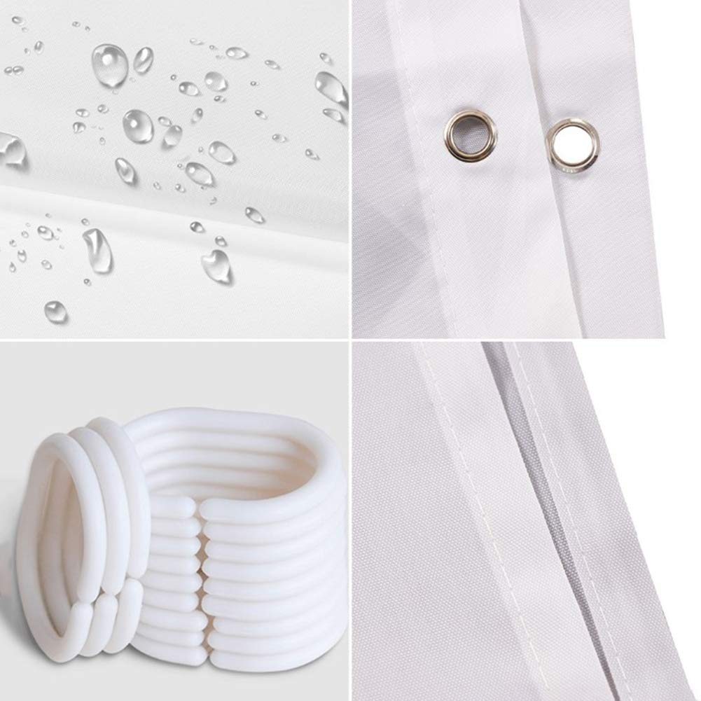 ELEOPTION Waterproof Polyester Shower Curtain - Striped Bathroom Decor with 12 Hooks | Perfect for Modern Bathrooms & Guest Suites