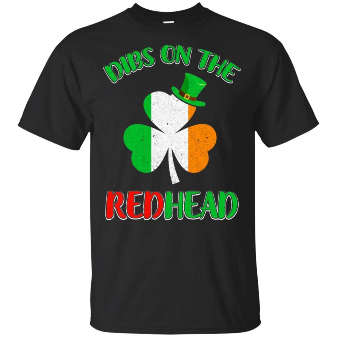 Funny St. Patrick's Day T-Shirt for Men - Dibs On The Redhead Drinking Tee - Short Sleeve Cotton Shirt - Perfect for Irish Pub Crawls & St. Paddy's Day Parties