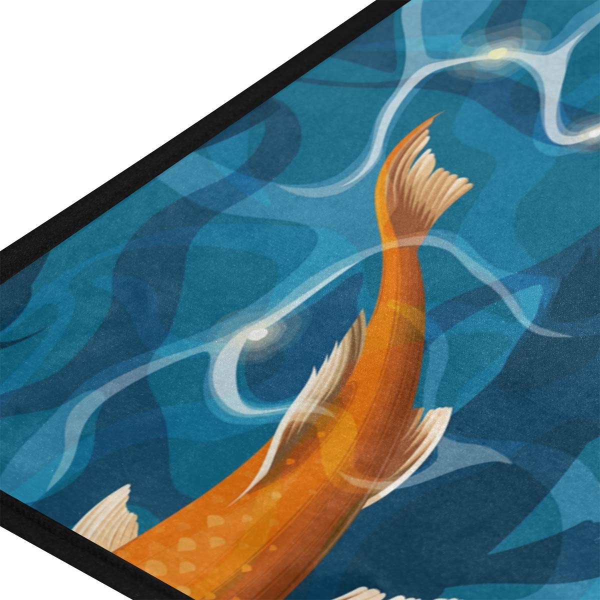 Susiyo Non-Slip Anti-Fatigue Kitchen Mat with Koi Carp Design - Oil & Stain Resistant, Easy to Clean Floor Rug for Indoor/Outdoor Use - Perfect for Kitchens, Bathrooms, and Entryways