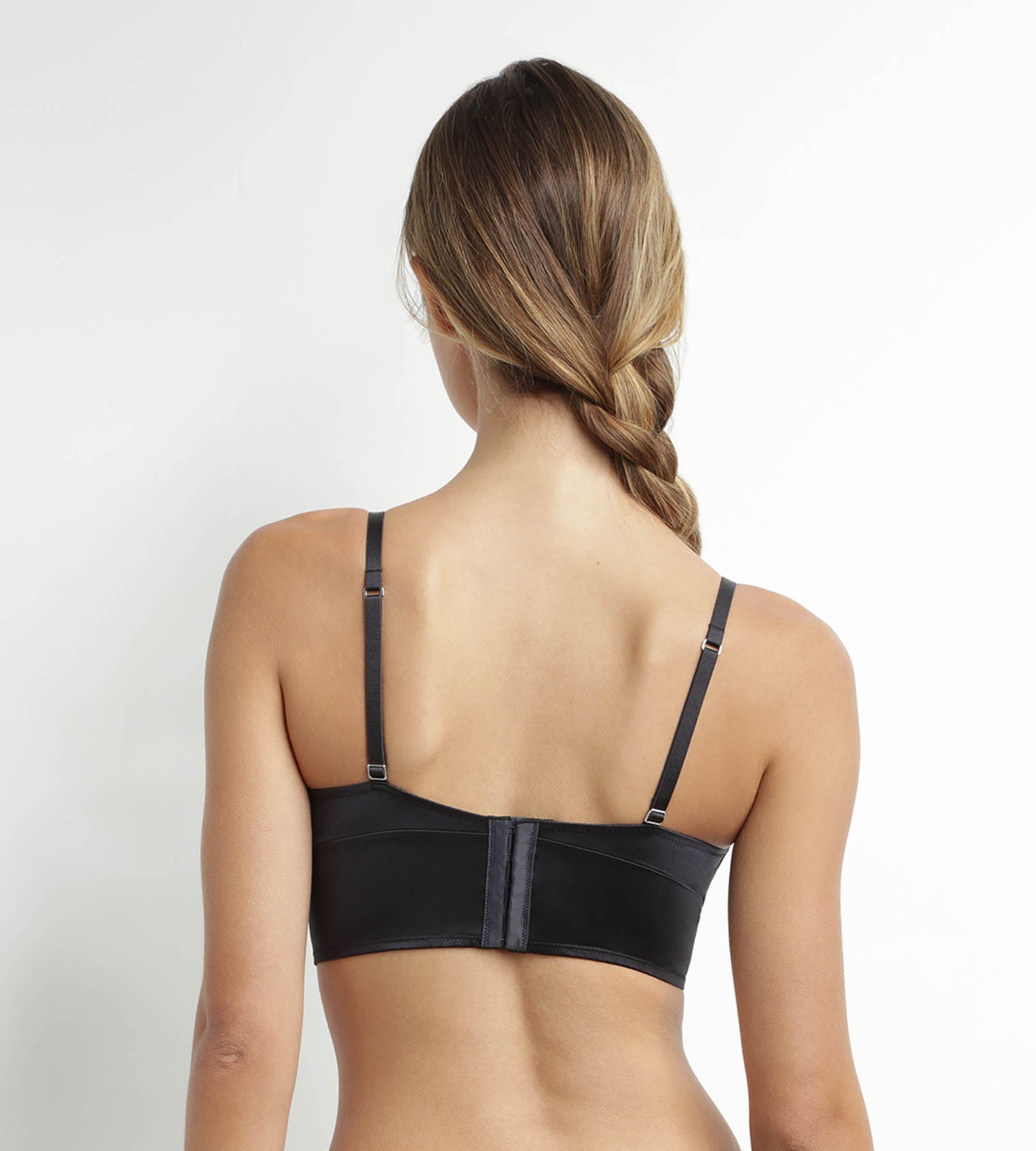 Satin Triangle Bralette - Soft Microfiber Wireless Bra for Women - Comfortable Everyday Wear in Grey Dim Chéri - Perfect for Yoga, Lounge & Sleep