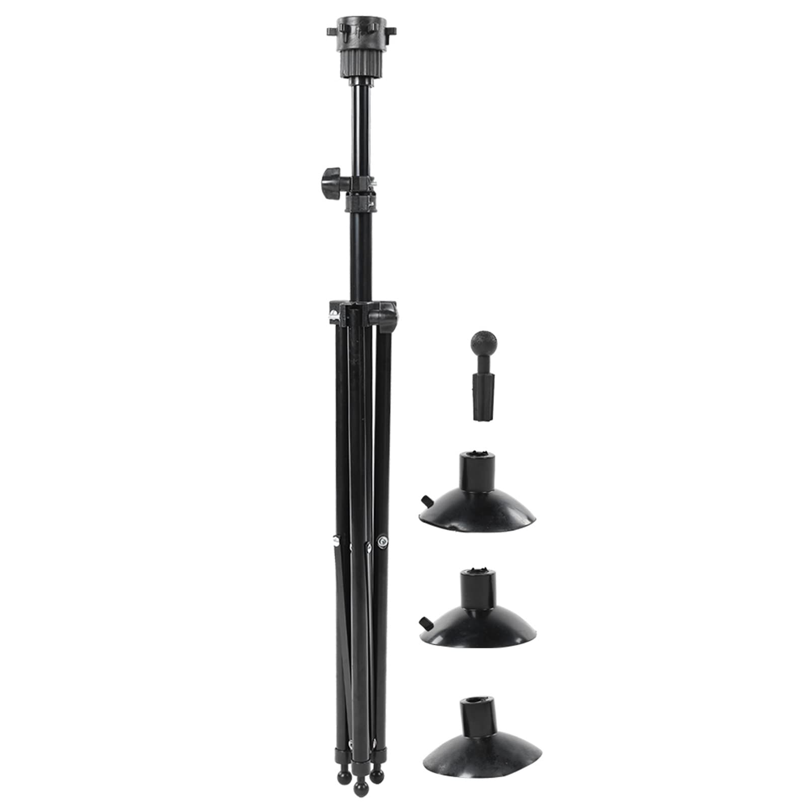 Adjustable Mannequin Head Stand with Suction Cup - Professional Wig Holder for Hairdressing Training, Styling Practice & Salon Display (Black) | Perfect for Cosmetology Students, Barbers & Hair Stylists