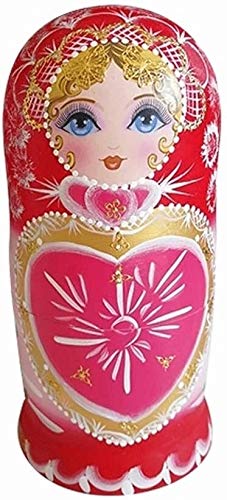 Russian Nesting Dolls 10Pcs - Handmade Stacking Toys for Kids & Christmas Gifts