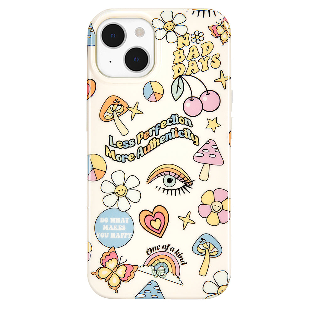 Good Vibes iPhone Case - Trendy Protective Cover for iPhone 12/13/14/15 Pro Max - Durable Shockproof Phone Case with Stylish Design - Perfect for Everyday Use, Travel & Outdoor Activities