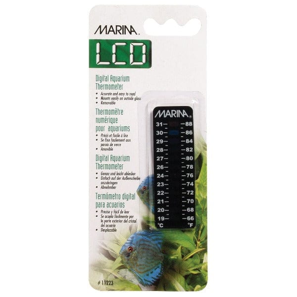Marina LCD Aquarium Thermometer - Digital Water Temperature Gauge for Fish Tanks, Ponds & Aquariums | Accurate & Easy-to-Read Display for Home, Office & Pet Stores