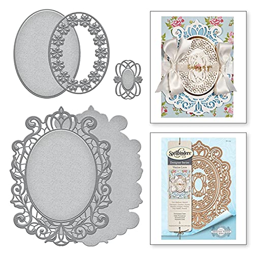 2020 New Oval Ring Lace Metal Cutting Dies for Scrapbooking, Magic Paper Making, Embossing, and Card Crafting - 128MM*170MM - Perfect for DIY Projects, Wedding Invitations, and Home Decor