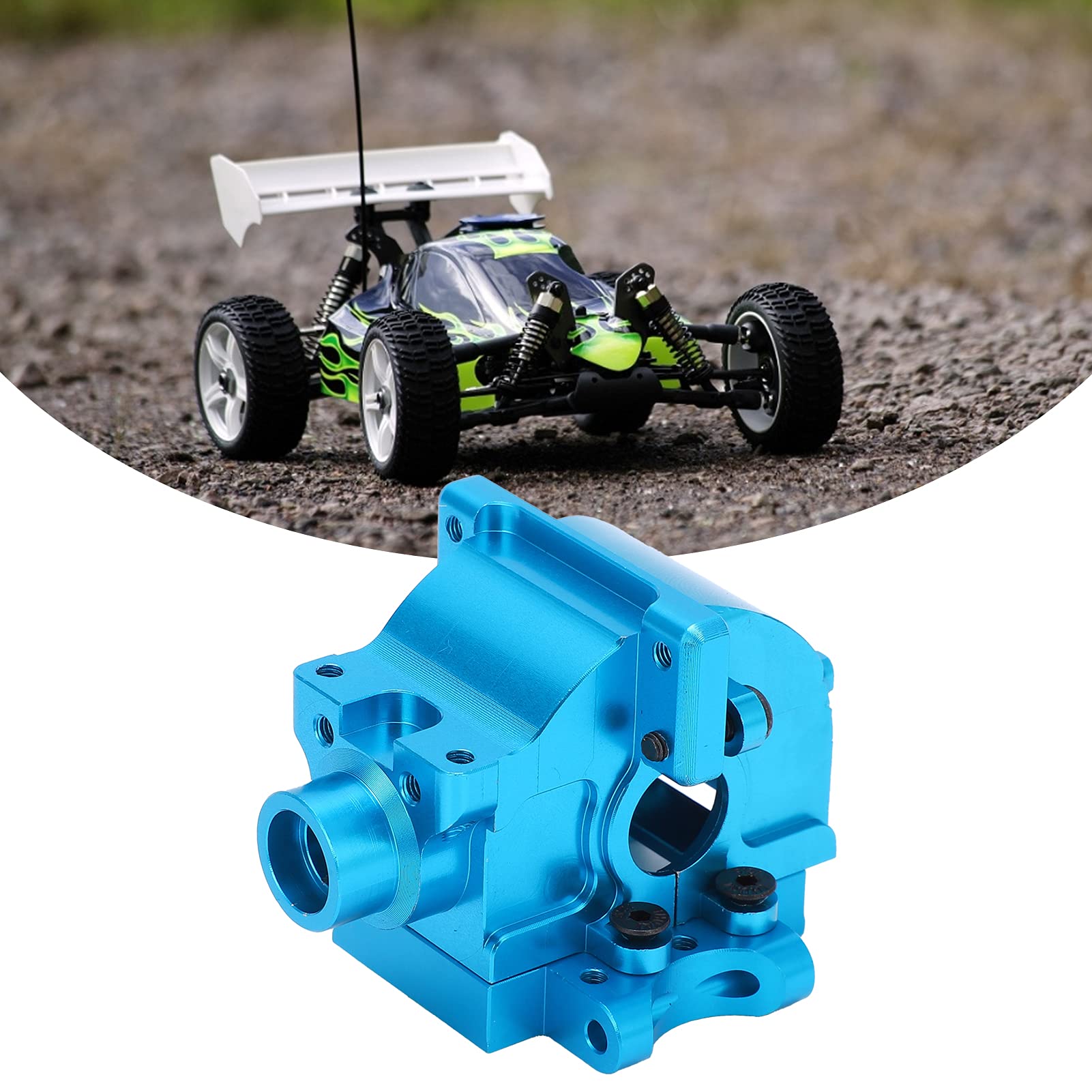 1/10 HSP RC Car Metal Gear Box - Petrol Truck Replacement Part for RC Models, Durable Blue Gearbox for Ages 14+ | Perfect for Thanksgiving Gifts & RC Car Upgrades