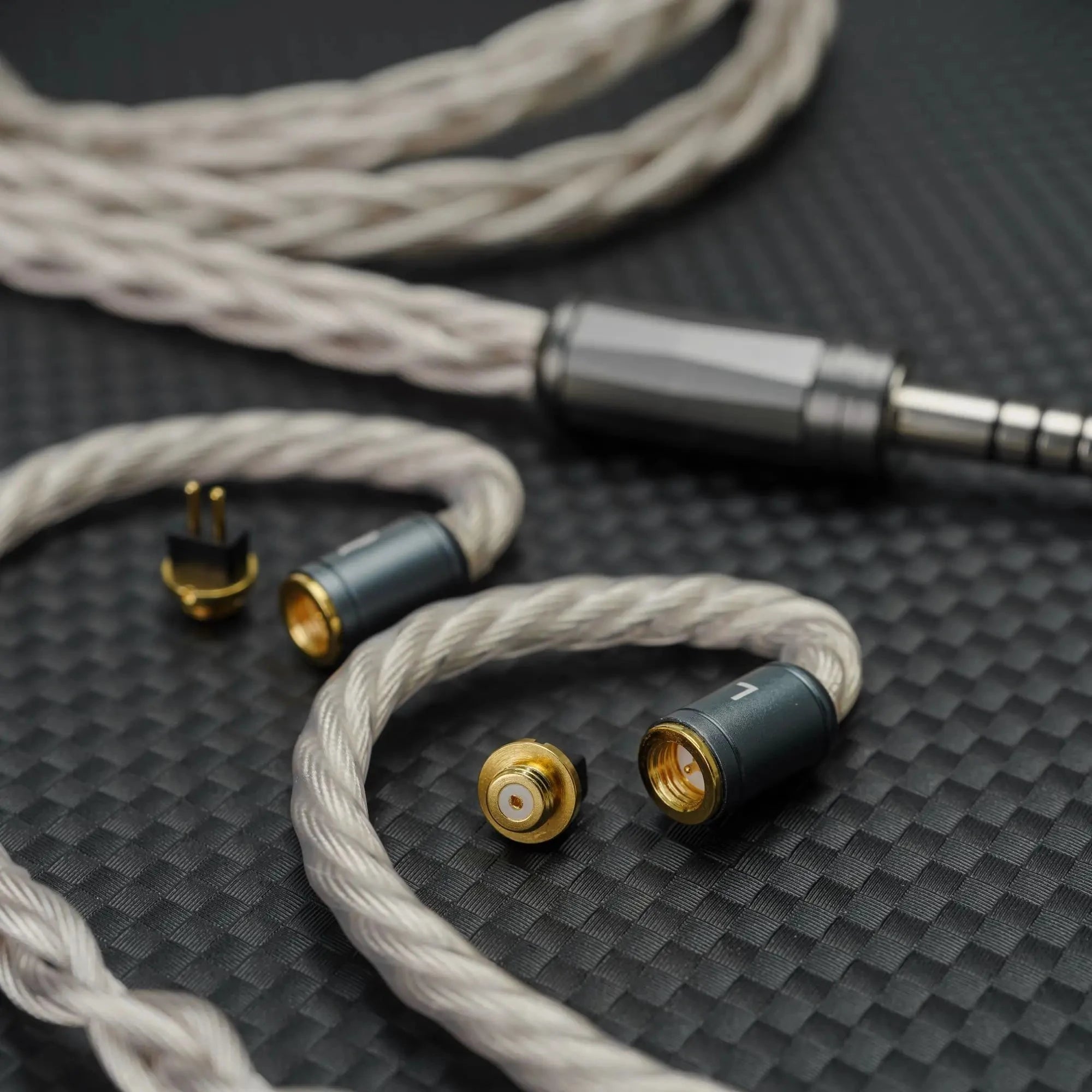 Premium Effect Audio CADMUS 8-Wire HiFi Earphone Cable - 2Pin 0.78mm/MMCX with ConX Interchangeable Connector for Audiophiles - Perfect for Studio Monitoring, Gaming & Travel