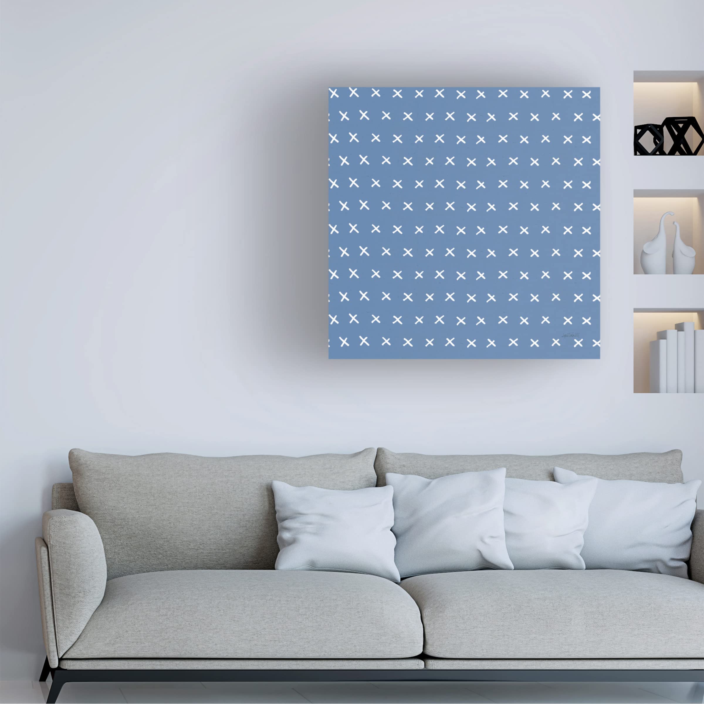 Anne Tavoletti 'Fruit Stand Pattern VIC' Canvas Wall Art Print - Modern Kitchen Decor, Dining Room Painting, Fruit Still Life Artwork for Home & Office