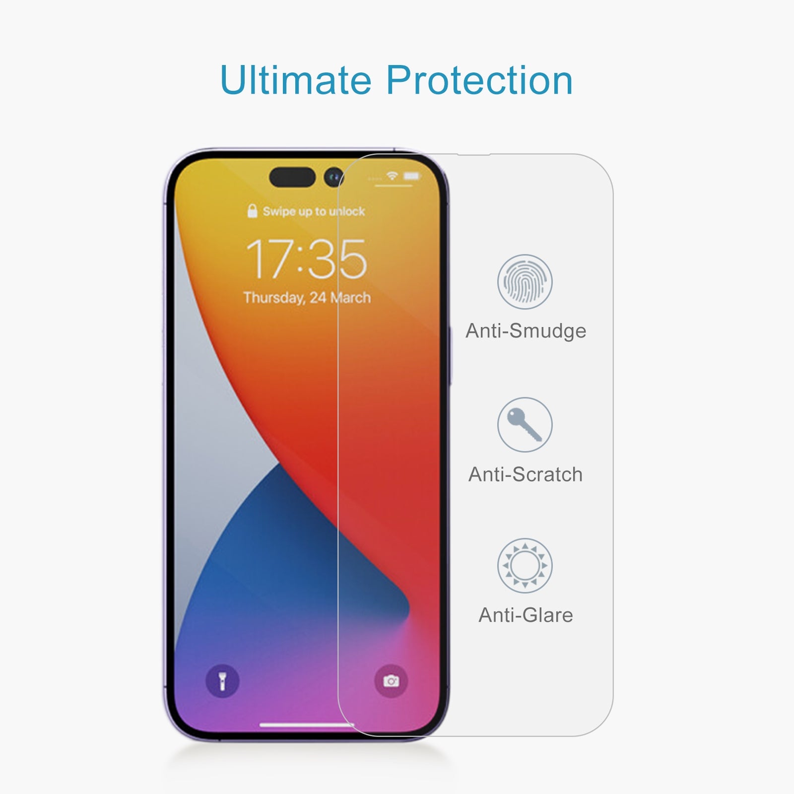 iPhone 14 Pro Screen Protector - Tempered Glass with HD Clarity, Anti-Scratch & Bubble-Free Installation - Perfect for Everyday Use, Gaming & Outdoor Activities