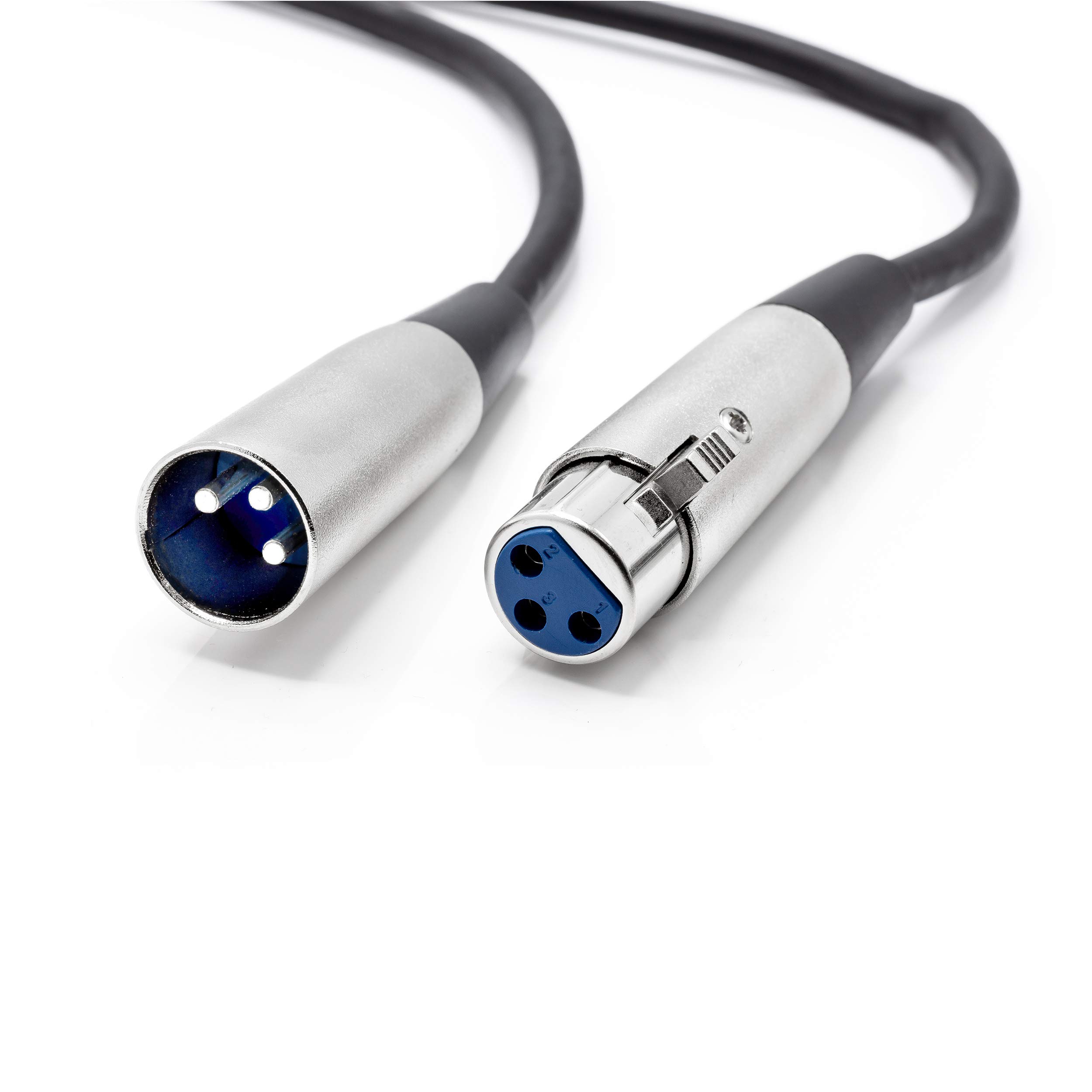 THE CIMPLE CO XLR Male to XLR Female Microphone Extension Cable - 3-Pin Balanced Audio Cable (10 Feet, 28 AWG) for Studio Mixers, Microphones & Audio Consoles - Professional Sound Equipment & Live Performance Use