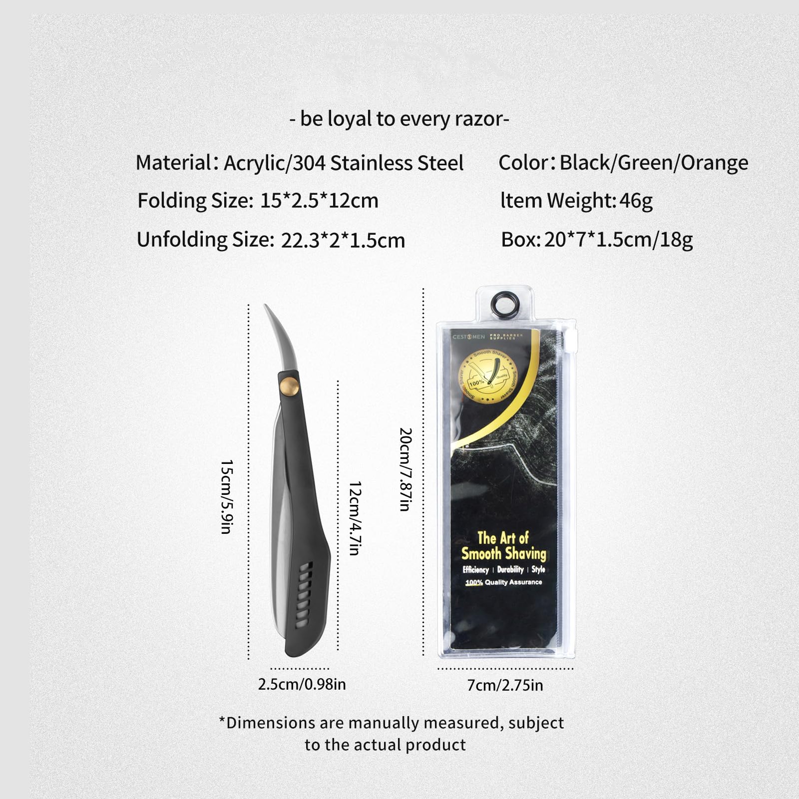 Professional Stainless Steel Straight Razor for Men - 15 Replaceable Blades, Barber Shaving Razor for Home & Salon Use - Perfect for Close Shaves & Beard Grooming (Silver-Black) - Ideal Gift for Barbers & Grooming Enthusiasts