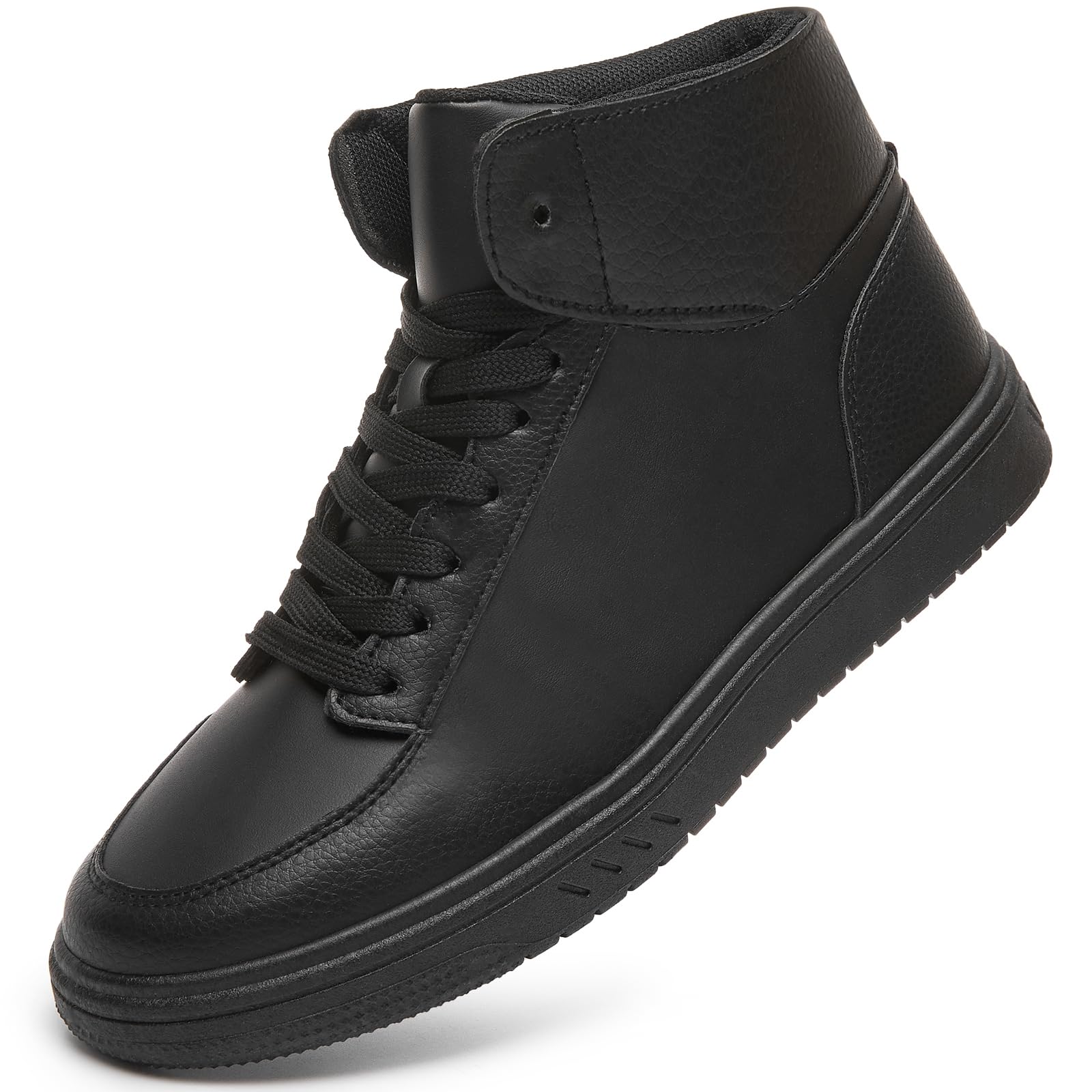 XRH Women's High Top Sneakers - PU Leather Running Shoes for Women, Non-Slip Walking & Athletic Tennis Shoes, Comfortable Ankle Boots for Casual Wear, Gym Workouts & Outdoor Activities