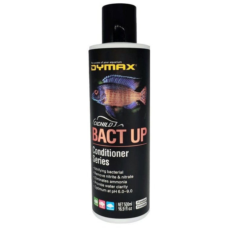 Dymax Cichlid Series Bact Up Nitrifying Bacteria 500ml - Beneficial Aquarium Water Treatment for African Cichlid Tanks | Reduces Ammonia & Nitrite | Ideal for New Tank Setup & Fish Health Maintenance