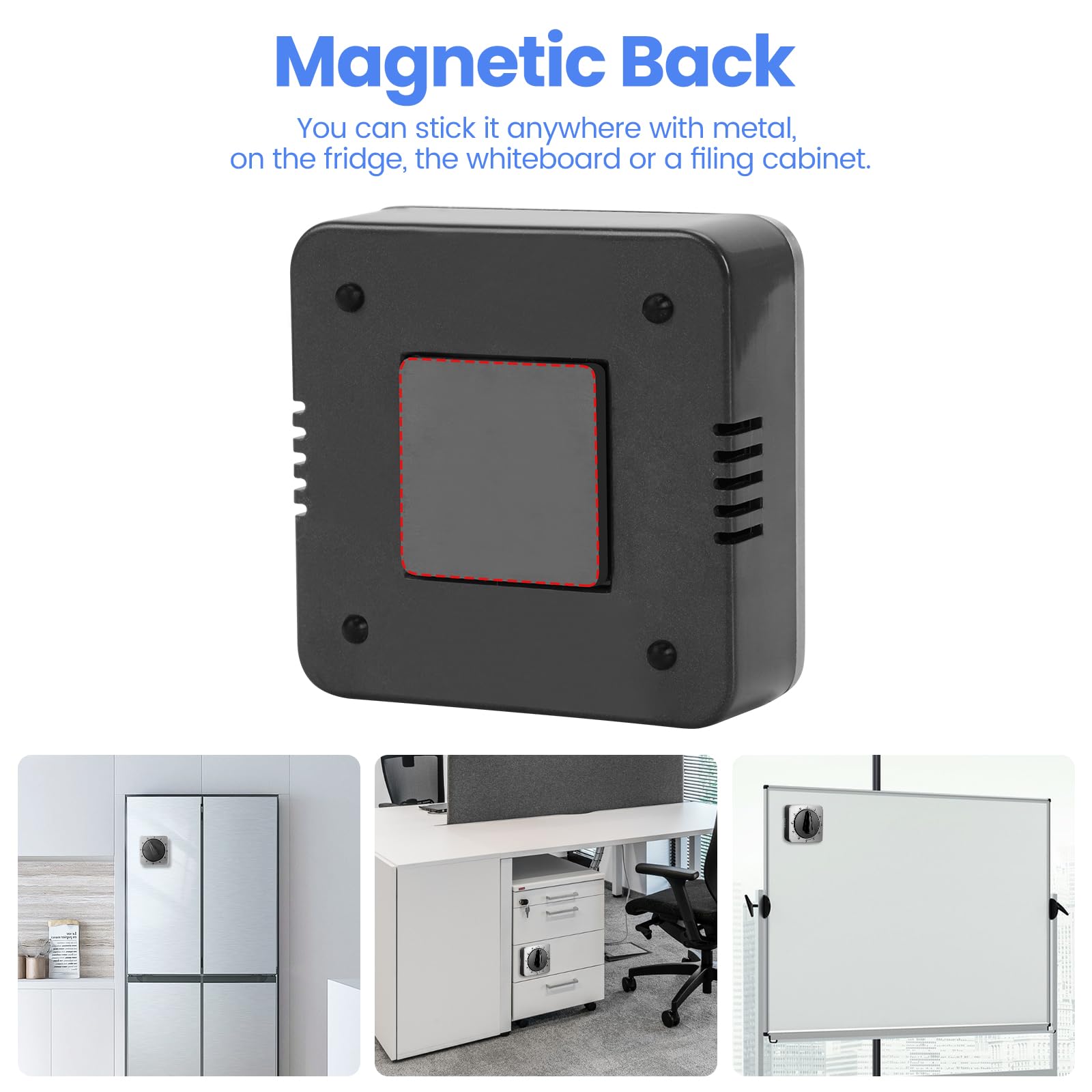 Mechanical Kitchen Timer for Cooking - Loud Alarm, No Batteries Needed - Magnetic Backing & Stainless Steel Body - Perfect for Baking, Grilling, and Meal Prep Countdowns