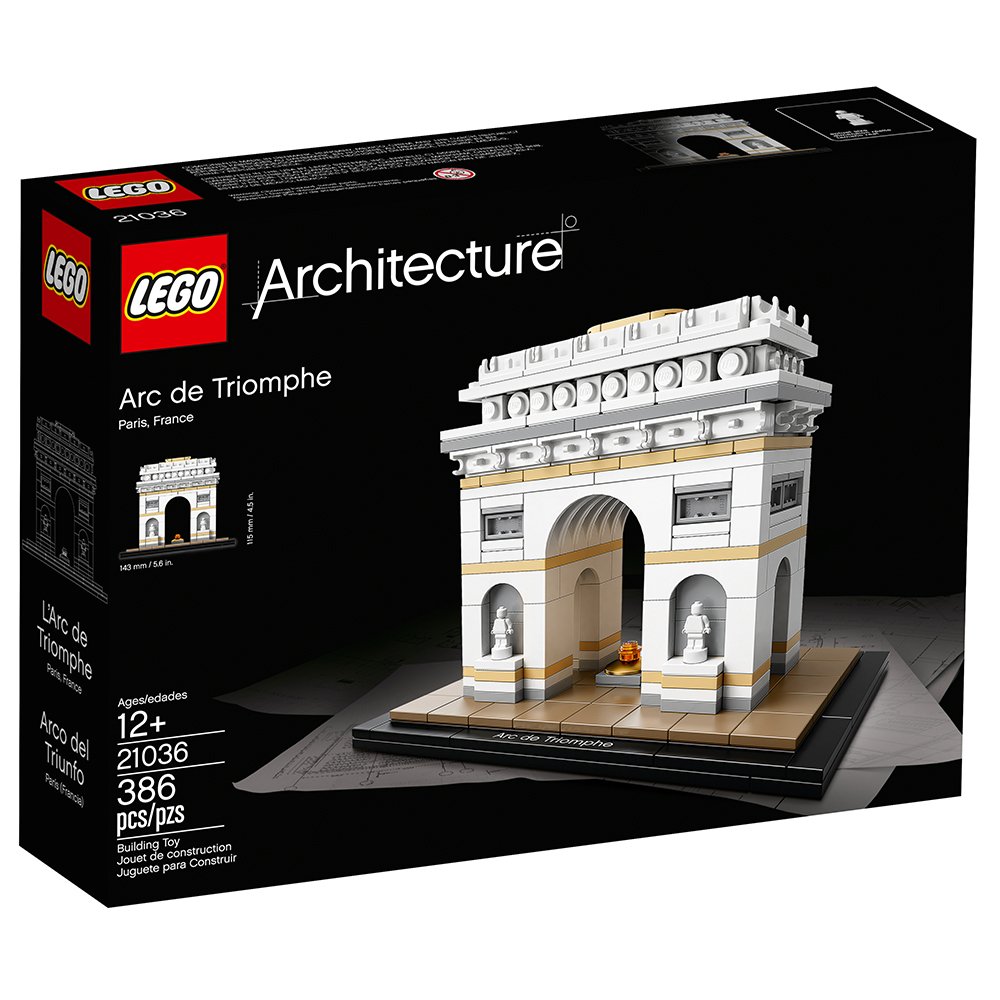 LEGO Architecture Arc De Triomphe 21036 Building Kit - 386 Pieces Model Set for Adults & Teens - Perfect for Home Decor, Office Display & Collectors Gift