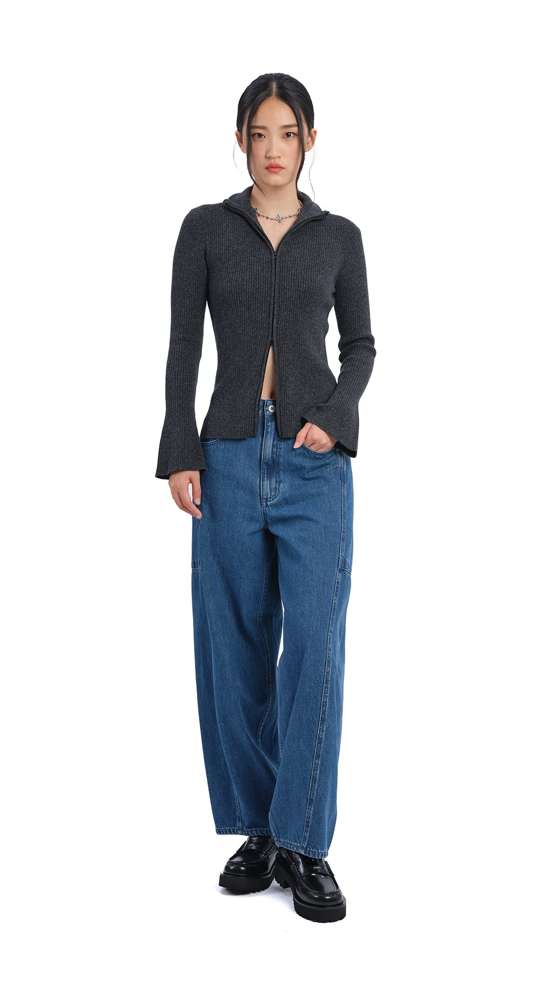Women's Stylish Zip Up Cardigan - Soft Knit Lightweight Sweater for Fall & Winter - Perfect for Office, Travel & Casual Outfits