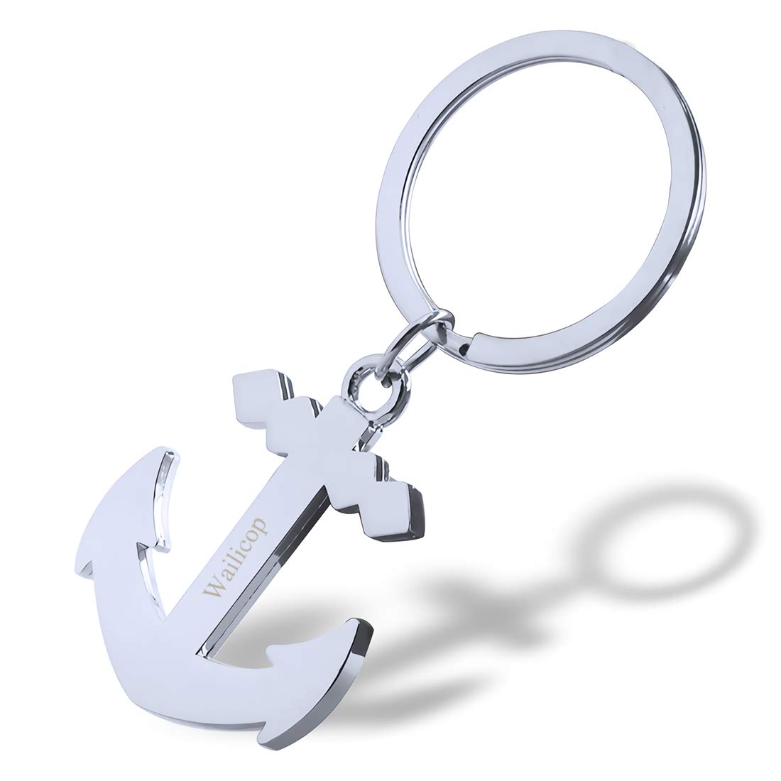Stainless Steel Boat Anchor Keychain - Durable Metal Key Holder Ring for Cars, Boats & Everyday Use | Perfect for Marine Enthusiasts & Outdoor Adventures