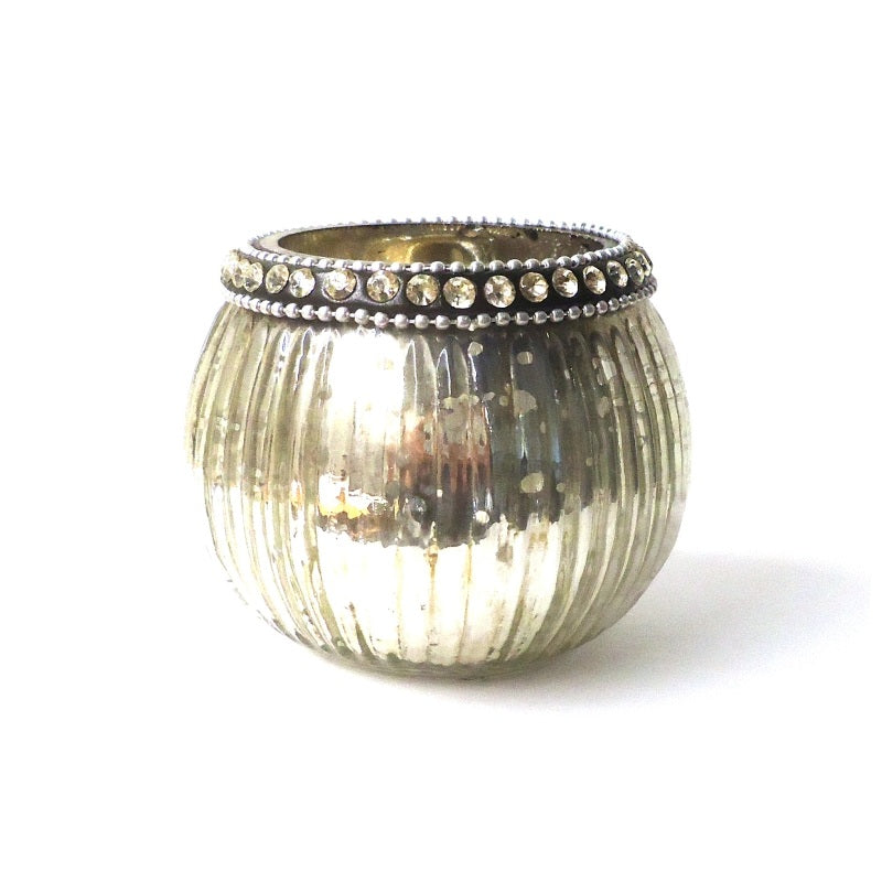 Elegant Silver Votive Candle Holder - Medium Size for Home Decor, Wedding Centerpieces & Romantic Ambiance