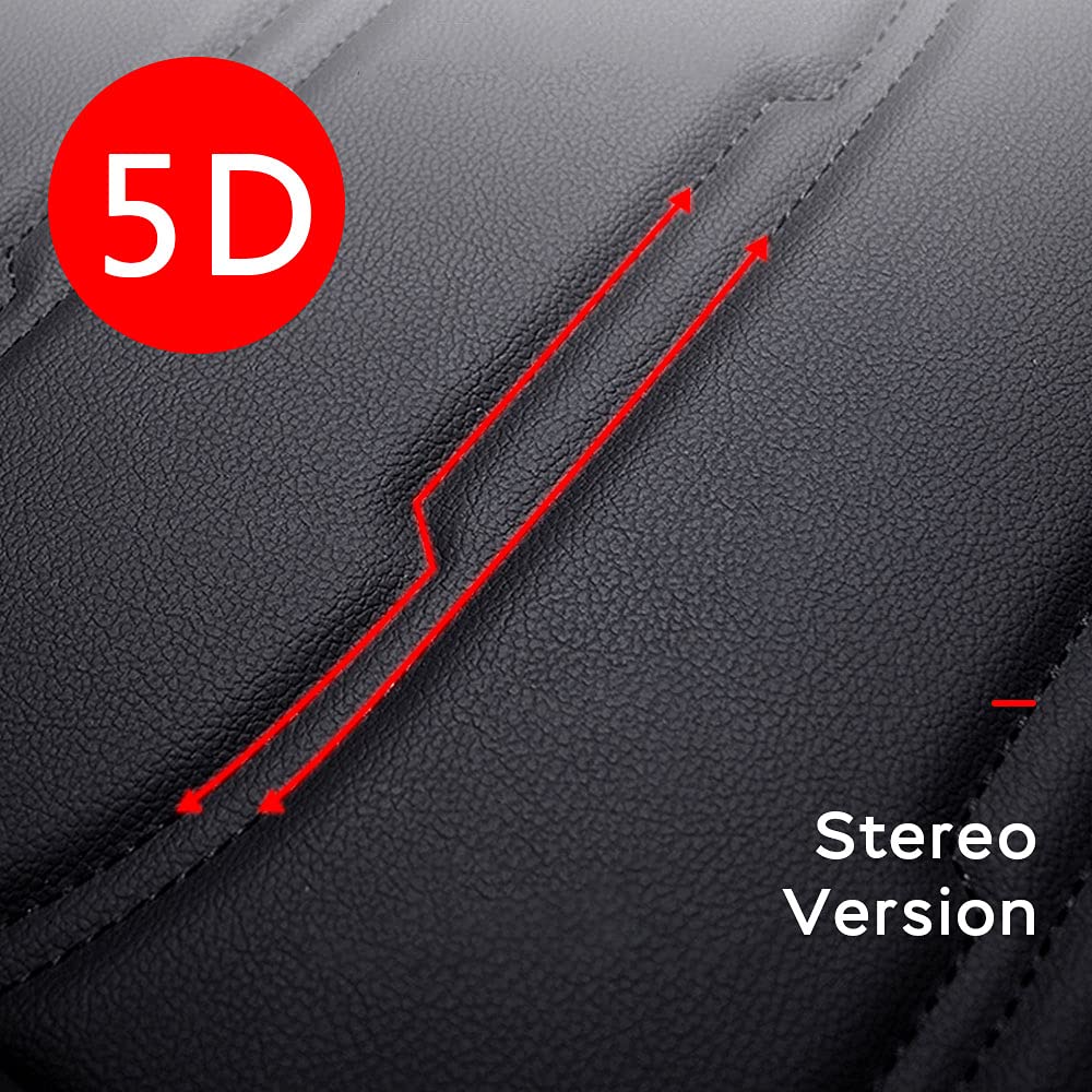 Premium Faux Leather Car Seat Covers for Dodge Avenger, Caliber, Charger, Dart, Intrepid, Magnum, Neon & Nitro - Non-Slip Waterproof Front & Rear 5-Seat Protection (Black) | Perfect for Road Trips, Daily Commutes & Family Travel