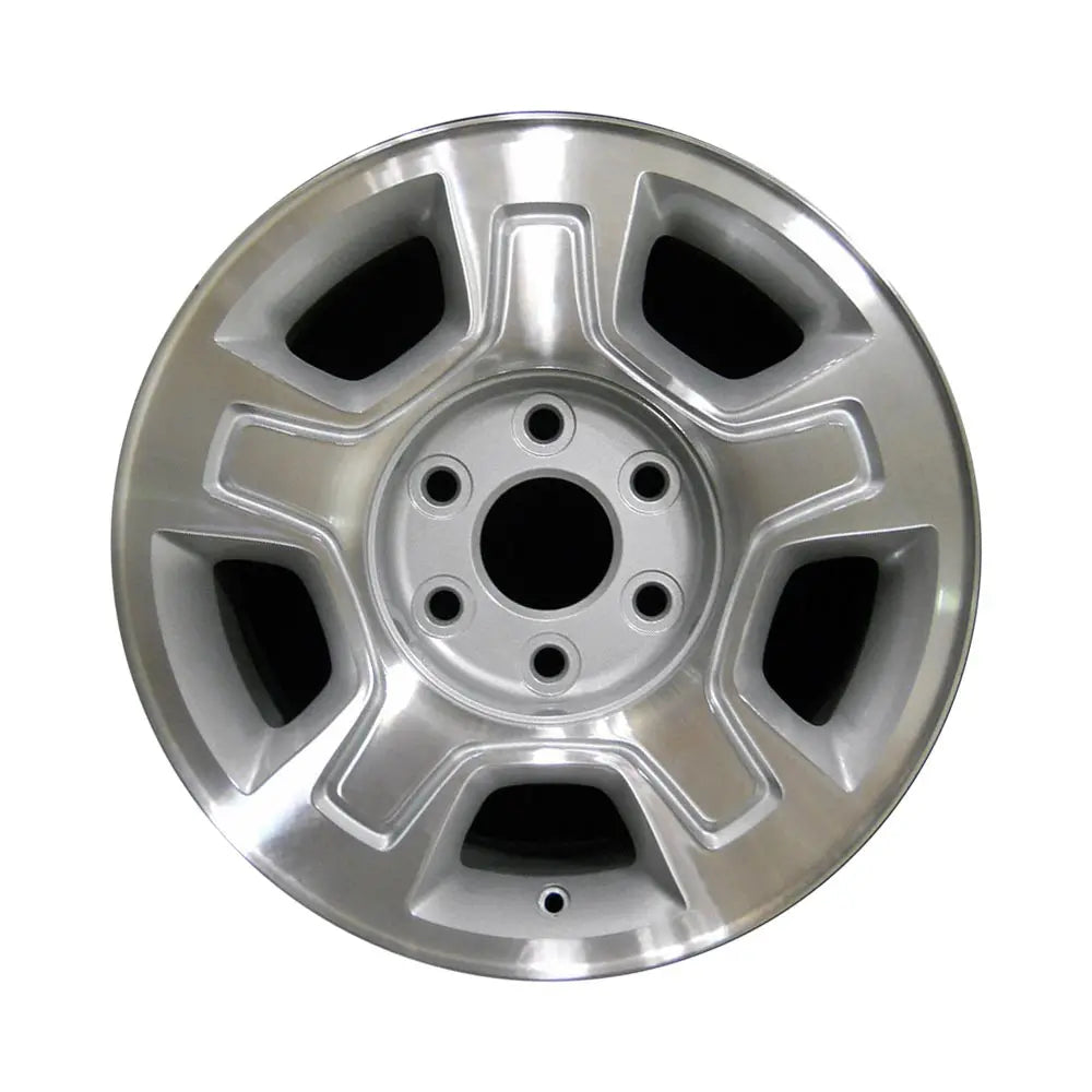 17 Inch Chevy Truck Wheel Replacement - Machined Silver Replica Rim 5295 for Silverado, Tahoe & Suburban - Durable Alloy Wheels for Off-Road & Street Driving
