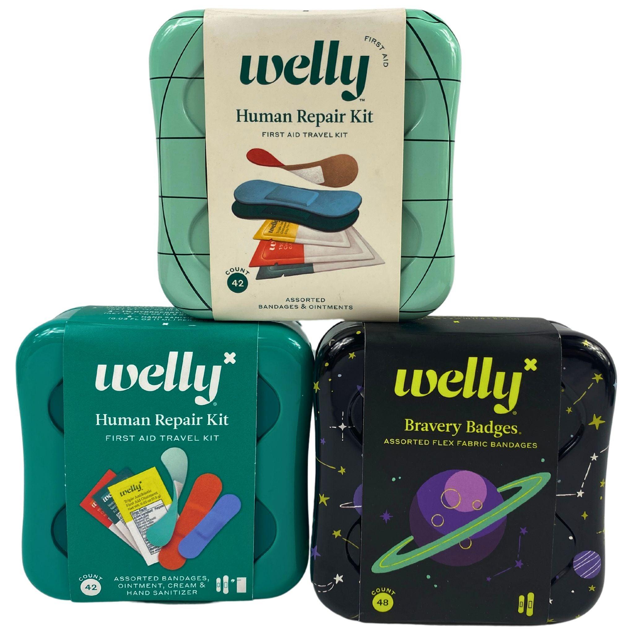 Welly Mix Human Repair Kit - 53 Pcs First Aid Kit for Cuts, Scrapes & Burns | Perfect for Home, Office, Travel & Outdoor Adventures