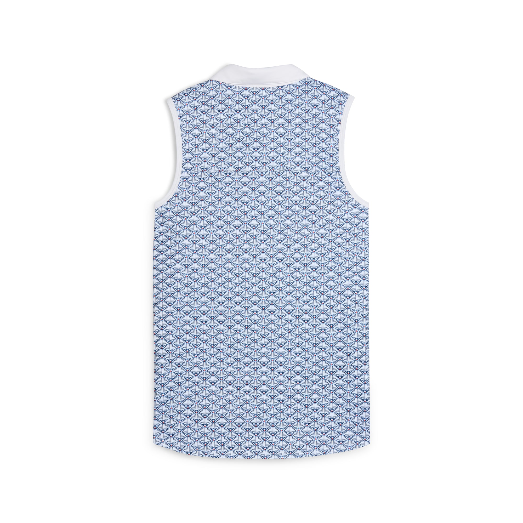 Women's CLOUDSPUN Scallop Sleeveless Golf Polo Shirt - Breathable Moisture-Wicking Performance Top for Golf, Tennis & Summer Outdoor Activities