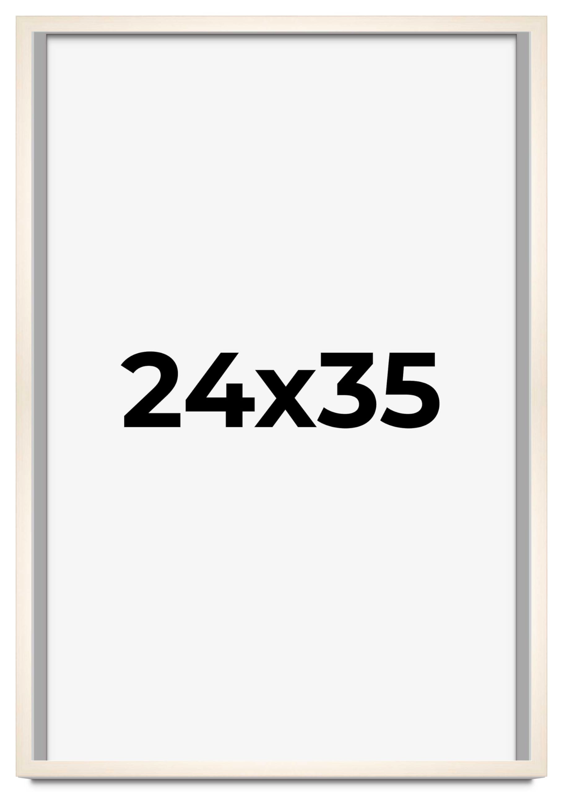 CountryArtHouse 24x35 Inch Whitewashed Solid Wood Picture Frame with 0.8125