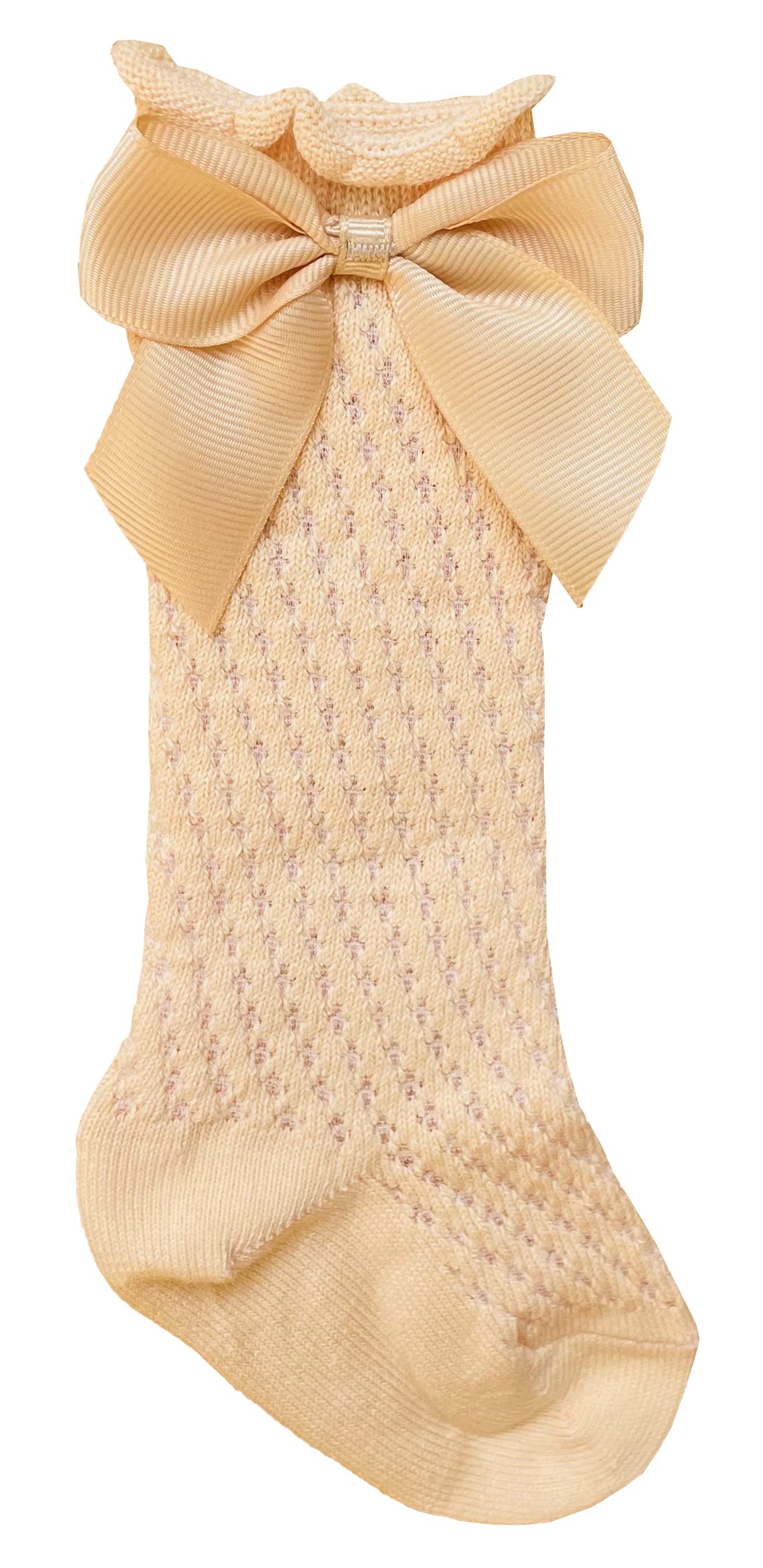 QandSweet Baby Girl Knee-High Socks - Non-Slip Bow Stockings for Toddlers & Newborns - Soft Cotton Infant Socks for Playtime, Walking & Special Occasions