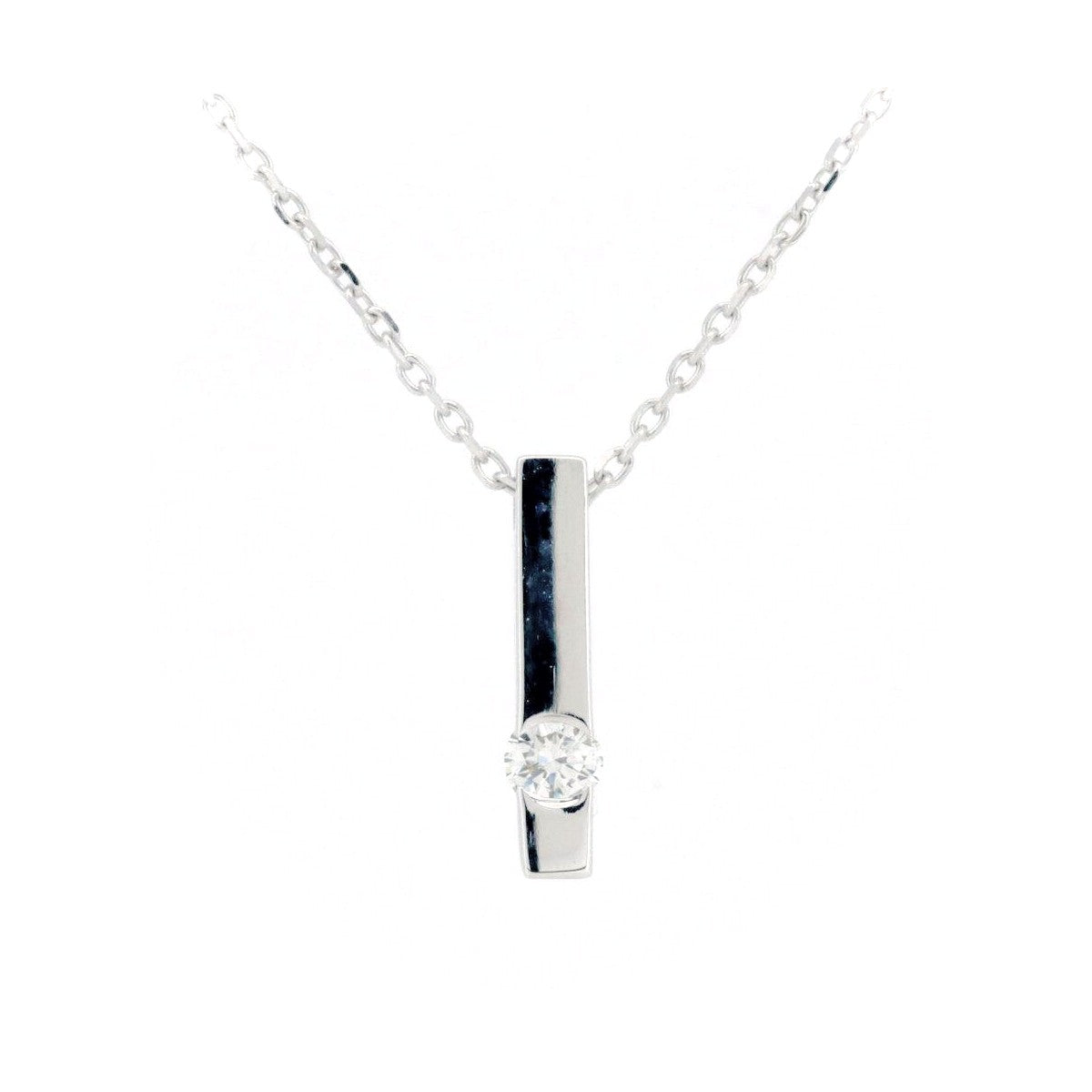 4℃ Diamond 18K White Gold Necklace for Women - Elegant Pendant Jewelry Gift for Anniversary, Wedding & Special Occasions