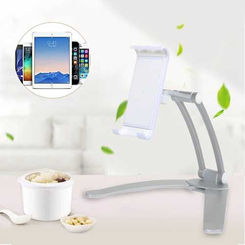 Bakeey Universal Adjustable Aluminum Alloy Wall Mount Holder for iPad, iPhone, Tablet - Perfect for Bed, Sofa & Office Lazy Desktop Stand