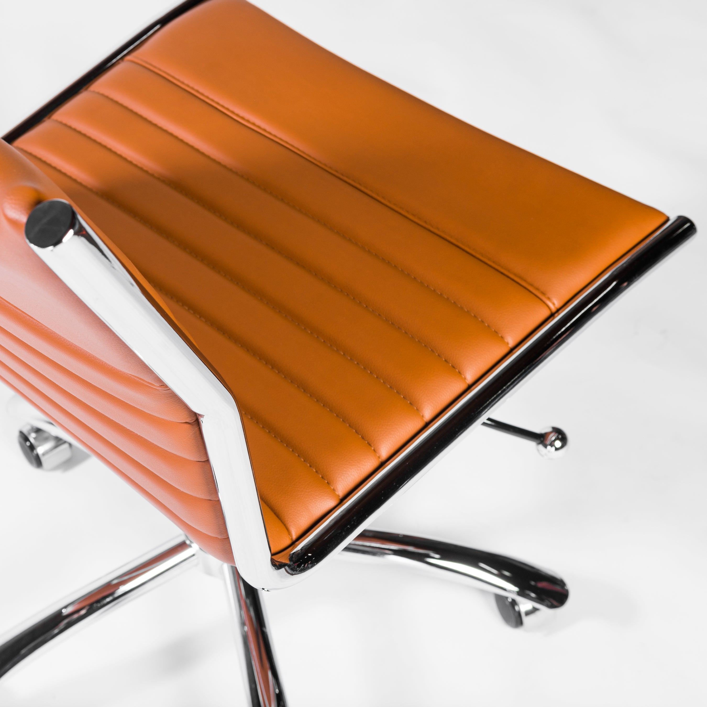 Euro Style Dirk Low Back Office Chair - Armless Ergonomic Design with Chrome Steel Base for Home, Office & Workspace Comfort