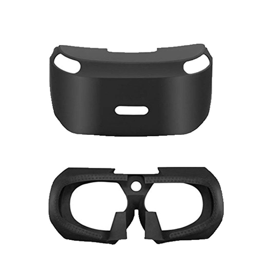 Anti-Slip Silicone VR Headset Cover for PS4 VR/PSVR - Soft Skin Protective Case with 3D Eye Shield - Virtual Reality Glasses Accessories for Enhanced Gaming Comfort (Perfect for Long Play Sessions & VR Gaming Enthusiasts)