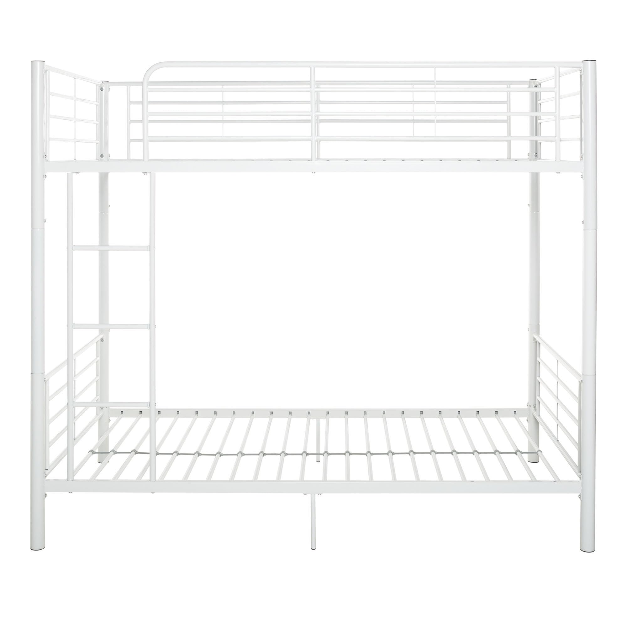 Walker Edison Elodie Urban Industrial Twin over Twin Metal Bunk Bed - Sturdy White Metal Frame for Kids & Teens - Perfect for Small Bedrooms, Dorms & Guest Rooms