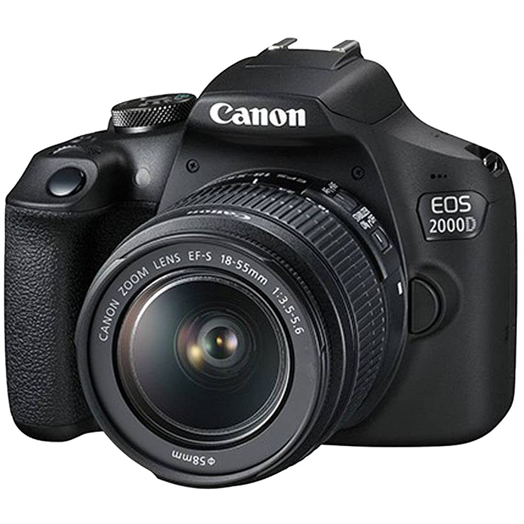 Canon EOS 2000D Rebel T7 DSLR Camera Bundle with 18-55mm Lens, 64GB SD Card, Tripod & 20pc Accessories Kit - Perfect for Travel Photography, Vlogging & Beginner Photographers