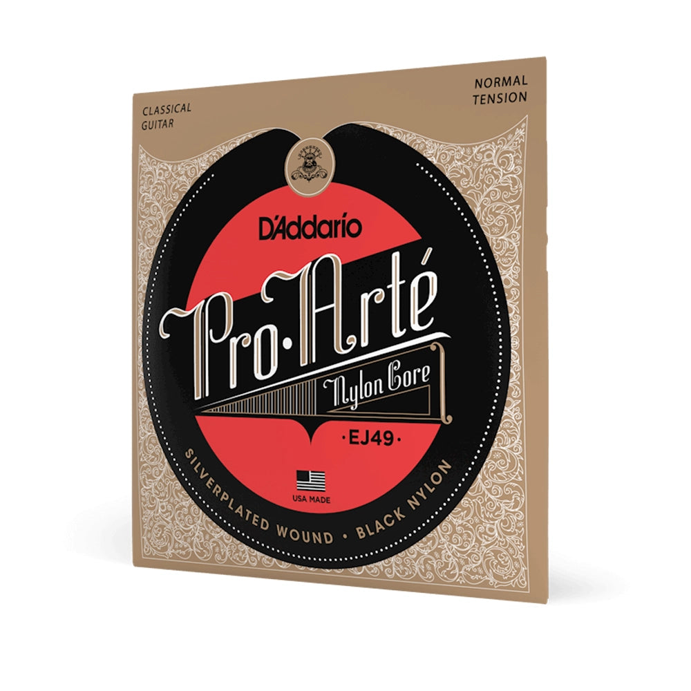 D'Addario Pro Arte Normal Tension Black Nylon Trebles Classical Guitar Strings - Premium Quality for Professional Performance & Warm Tone | Perfect for Classical, Flamenco & Fingerstyle Playing
