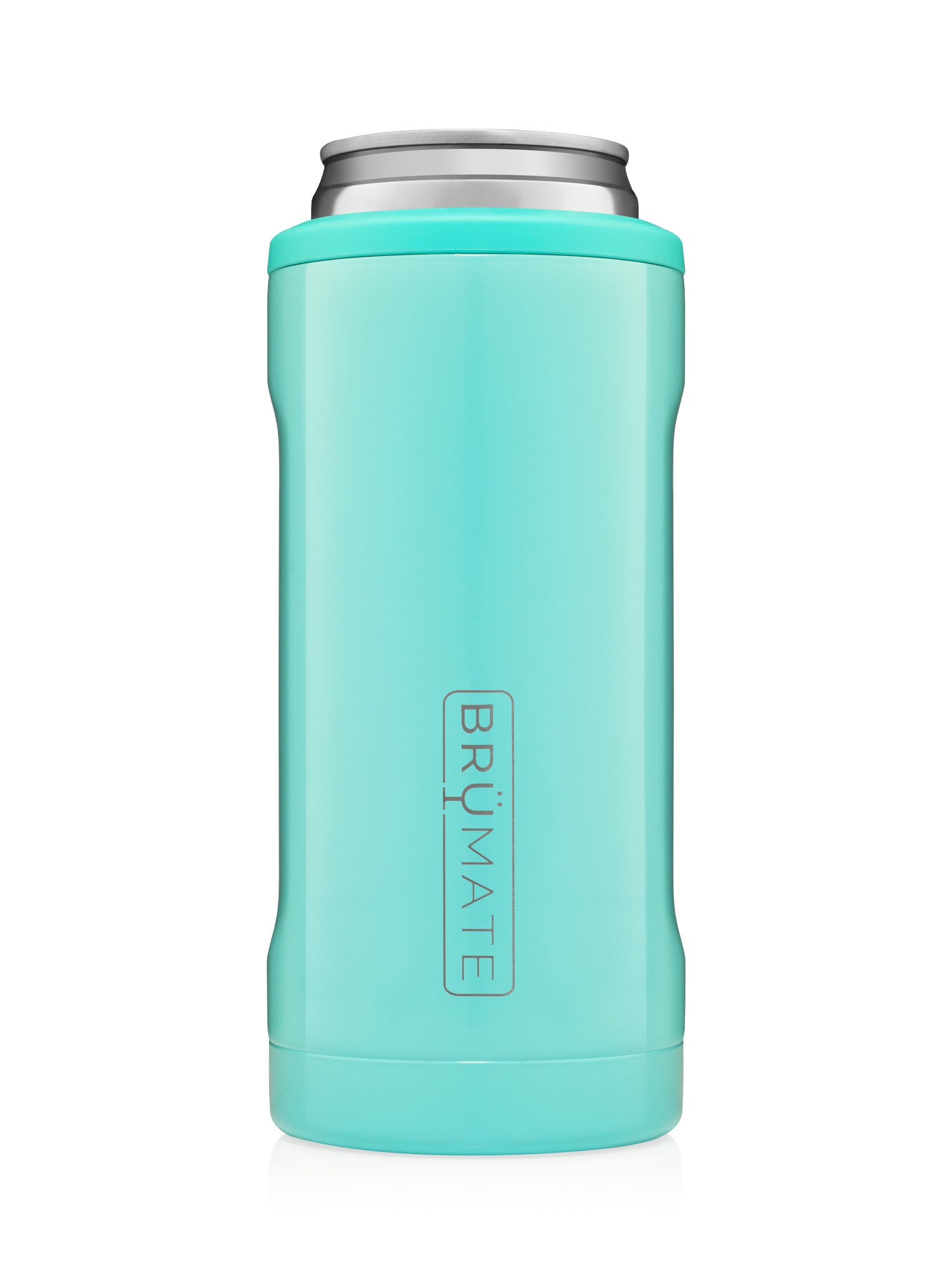 BRUMATE HOPSULATOR SLIM Insulated Beer Can Cooler - Aqua Color | Keeps Drinks Cold for Hours | Perfect for Outdoor Activities, Camping & Parties