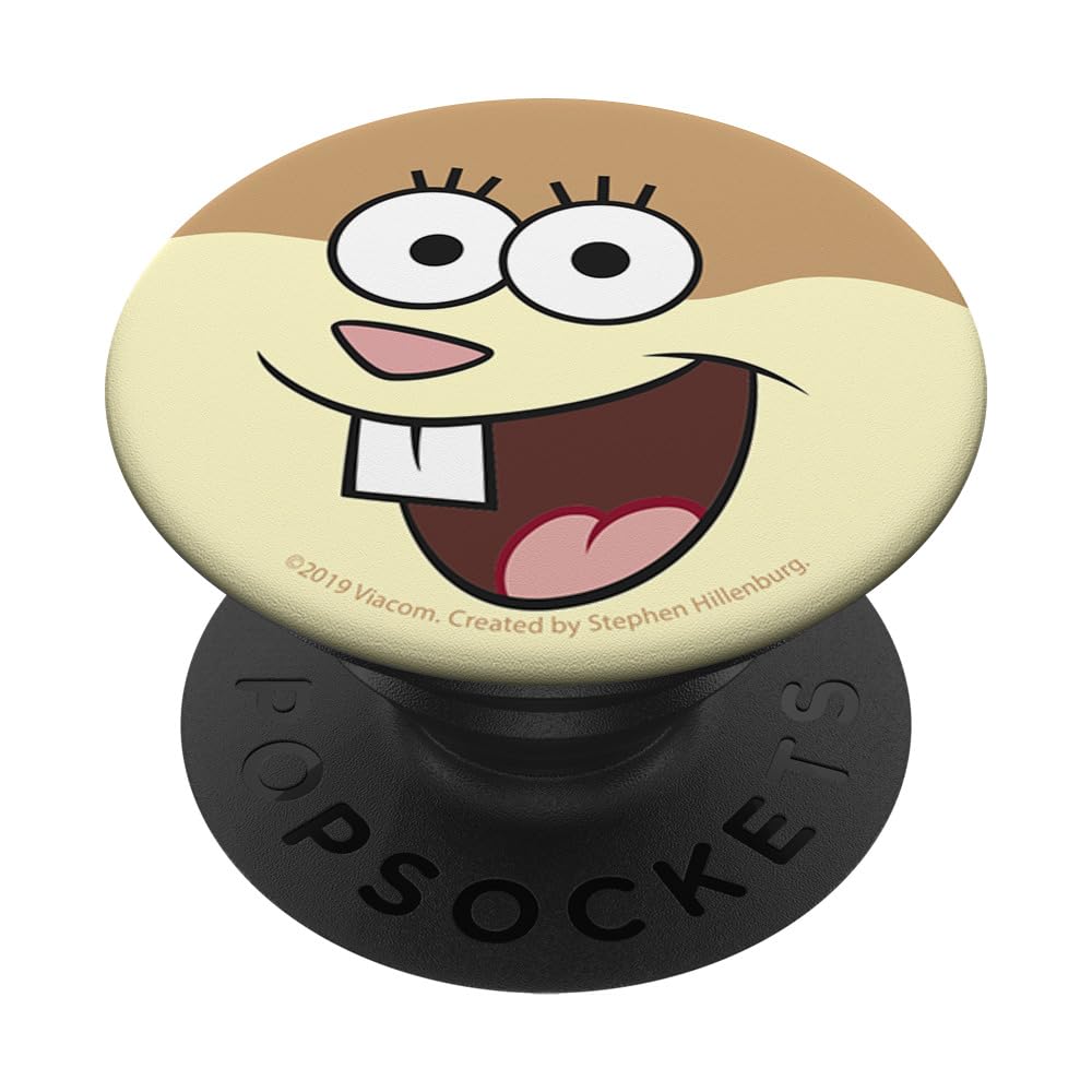 SpongeBob SquarePants Sandy Cheeks Big Face PopSocket - Standard PopGrip Phone Grip & Stand for iPhone, Samsung, and More - Perfect for Fans, Kids, and Cartoon Lovers