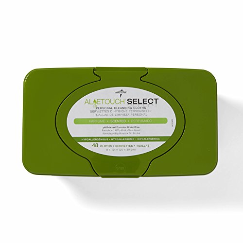 Medline AloeTouch Select Heavyweight Adult Cleansing Wipes - 576 Count, Scented, 8x12 Inch Large Personal Hygiene Wipes for Incontinence Care, Elderly & Post-Surgery Use - Ideal for Home, Hospital & Travel