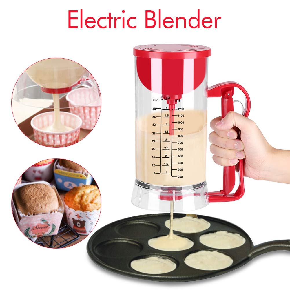 VIFERR Cordless Electric Batter Mixer & Dispenser - Battery Powered Pancake, Cupcake, Waffle Batter Maker Machine for Home Kitchen Baking | Perfect for Breakfast, Brunch, and Party Dessert Preparation