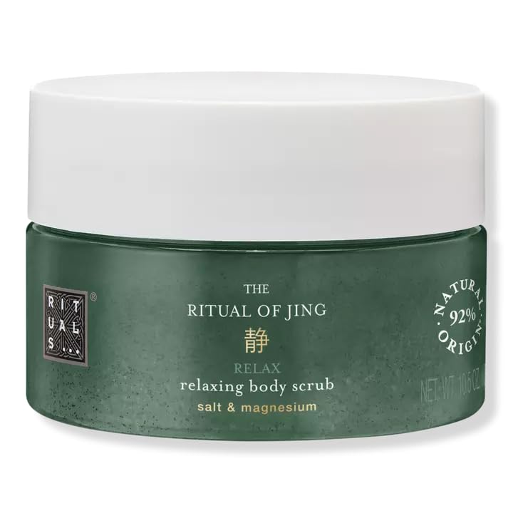 Rituals The Ritual of Jing Relaxing Body Scrub 4.4 Oz - Exfoliating & Moisturizing for Soft Skin - Perfect for Spa Nights & Self-Care Routines
