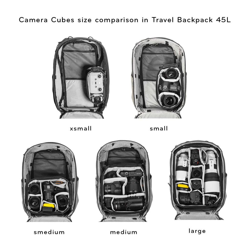Peak Design Camera Cube V2 Small - Waterproof DSLR Camera Case for Travel & Outdoor Photography | Fits Mirrorless & DSLR Cameras with Lenses | Compact Protective Gear for Hiking, Backpacking & Adventure Trips