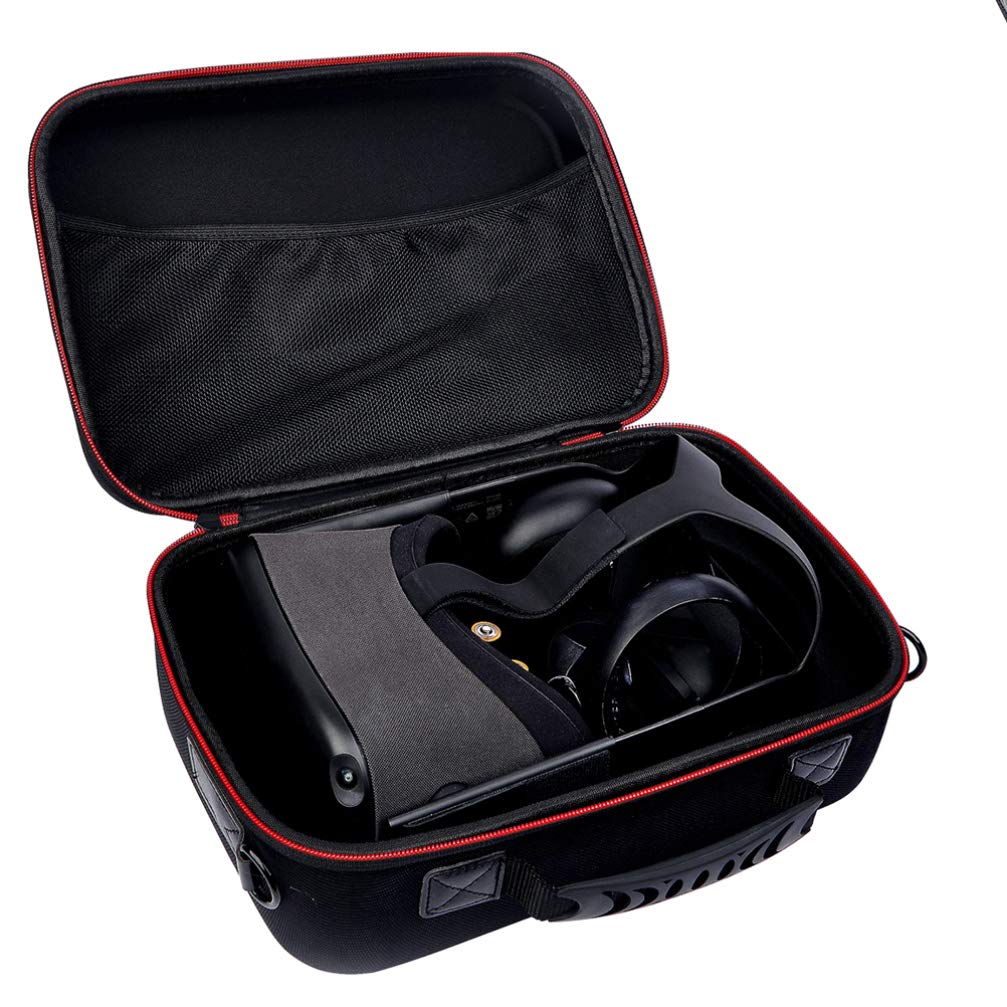 Hemobllo VR Headset Case - Shockproof Travel Bag for Oculus Quest 2 & Glasses Storage