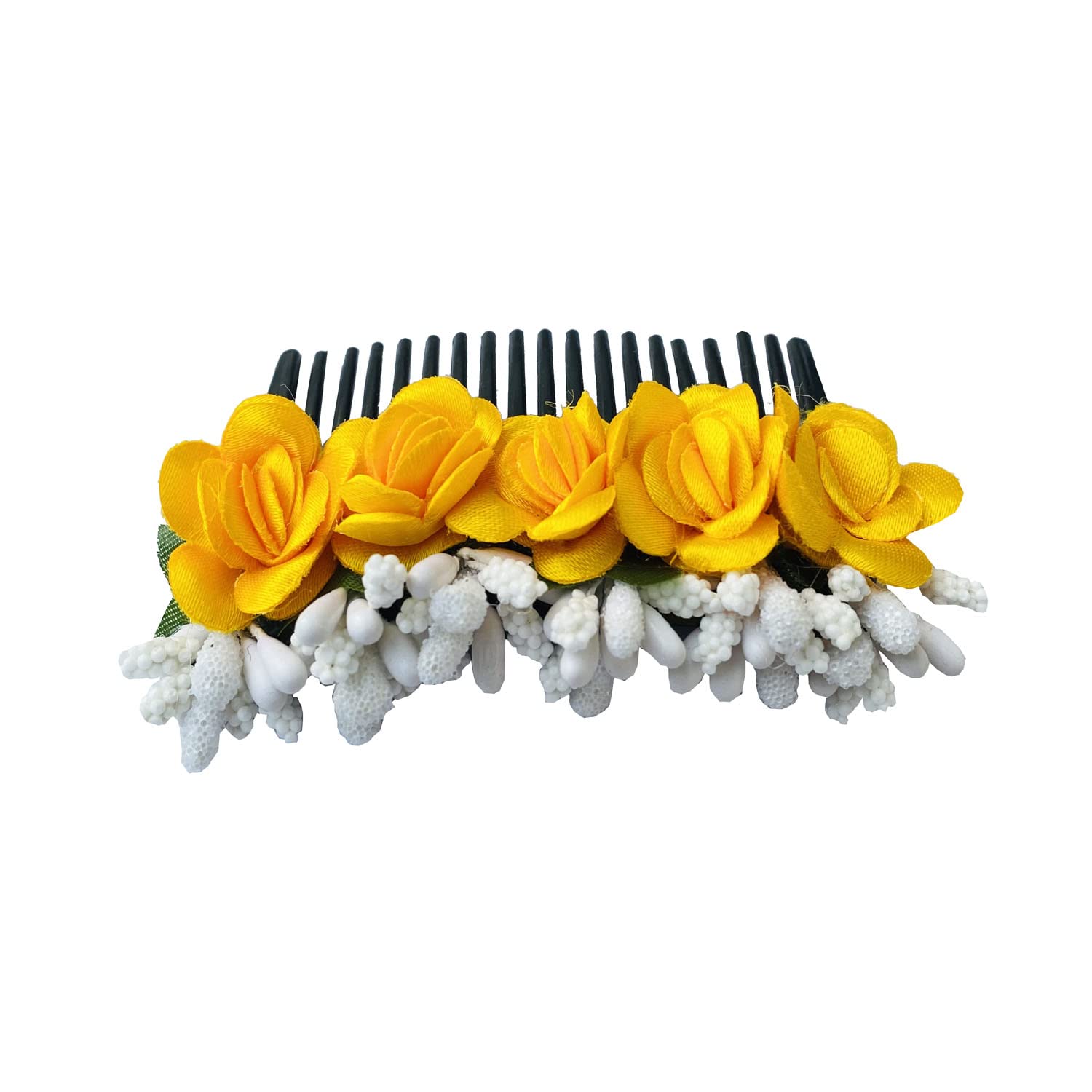 VinshBond Flower Bun Pin Clip - Hair Bun Side Comb for Women & Girls - Pack of 1 (Multicolor) - Perfect for Weddings, Parties & Everyday Hairstyles