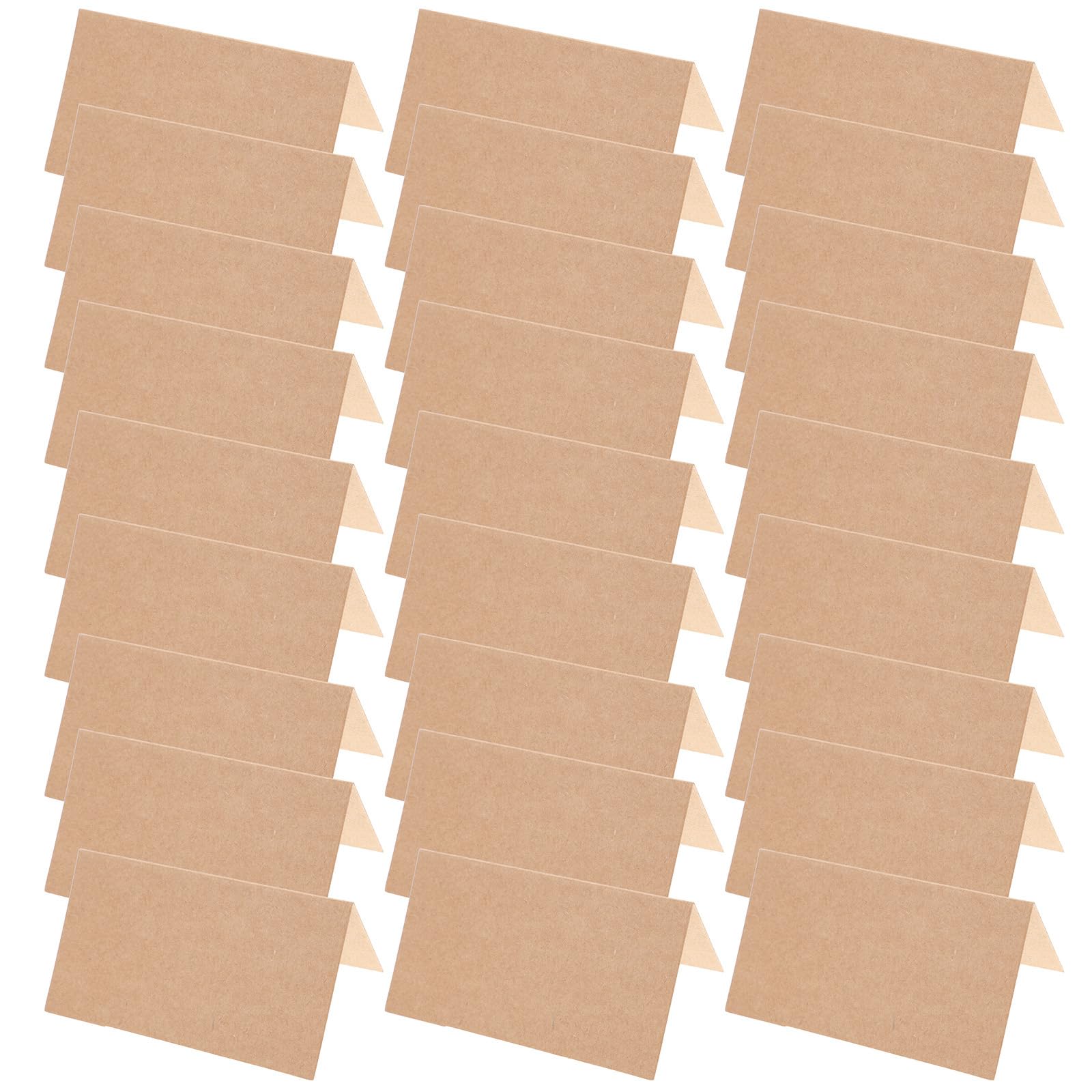 35pcs Kraft Paper Table Tent Cards - Elegant Name Place Cards for Weddings, Birthdays & Showers - Vintage Rustic Seating Name Tags - Perfect for Wedding Reception, Bridal Shower & Party Table Decorations