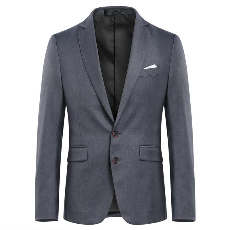 Premium Nardo Grey 3-Piece Slim Fit Men's Suit Set with Two-Button Jacket - Perfect for Business Meetings, Weddings & Formal Events