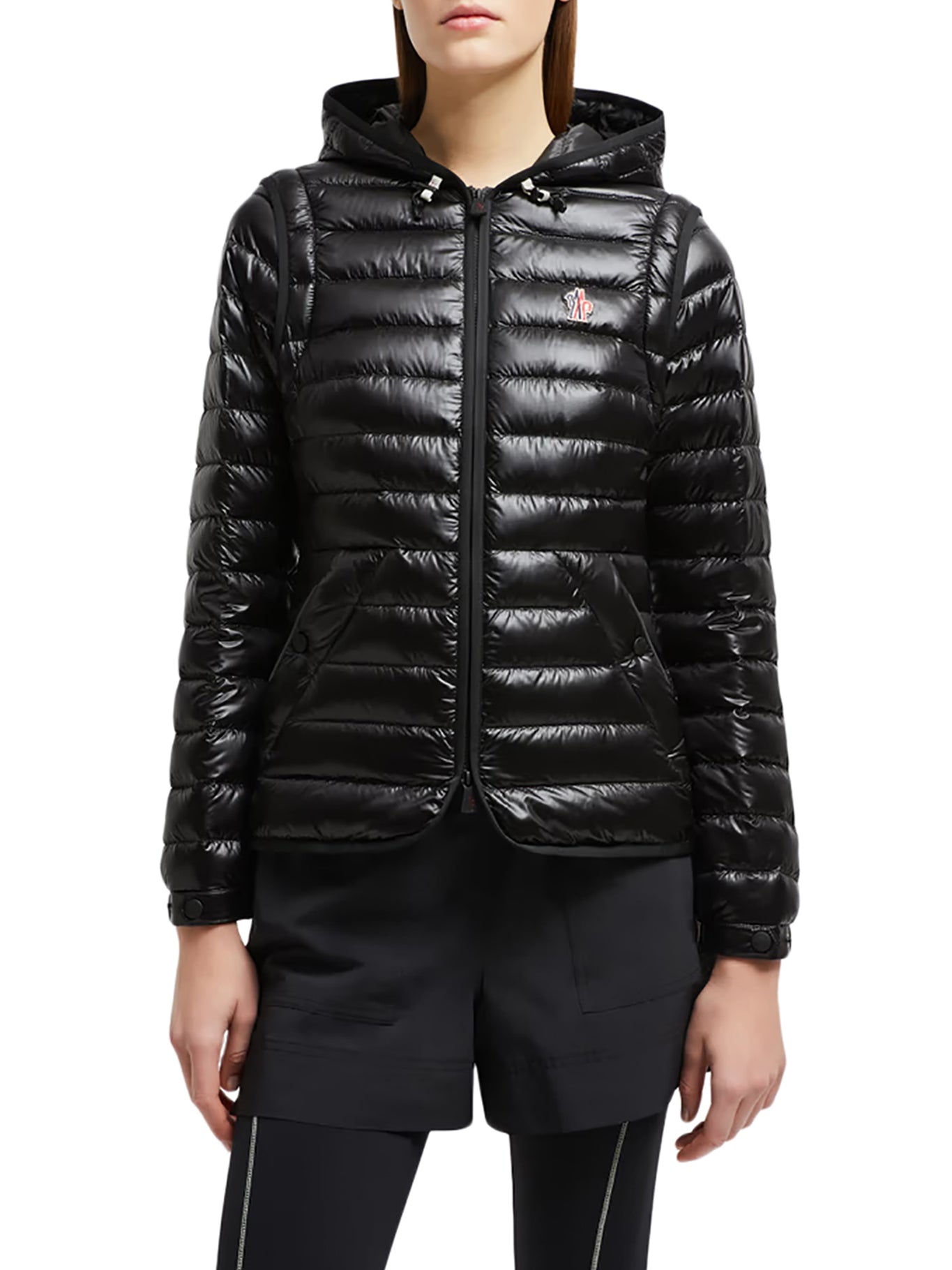 KARURA 2-in-1 Hooded Short Down Jacket for Women - Lightweight Waterproof Winter Coat for Outdoor Activities & Daily Wear
