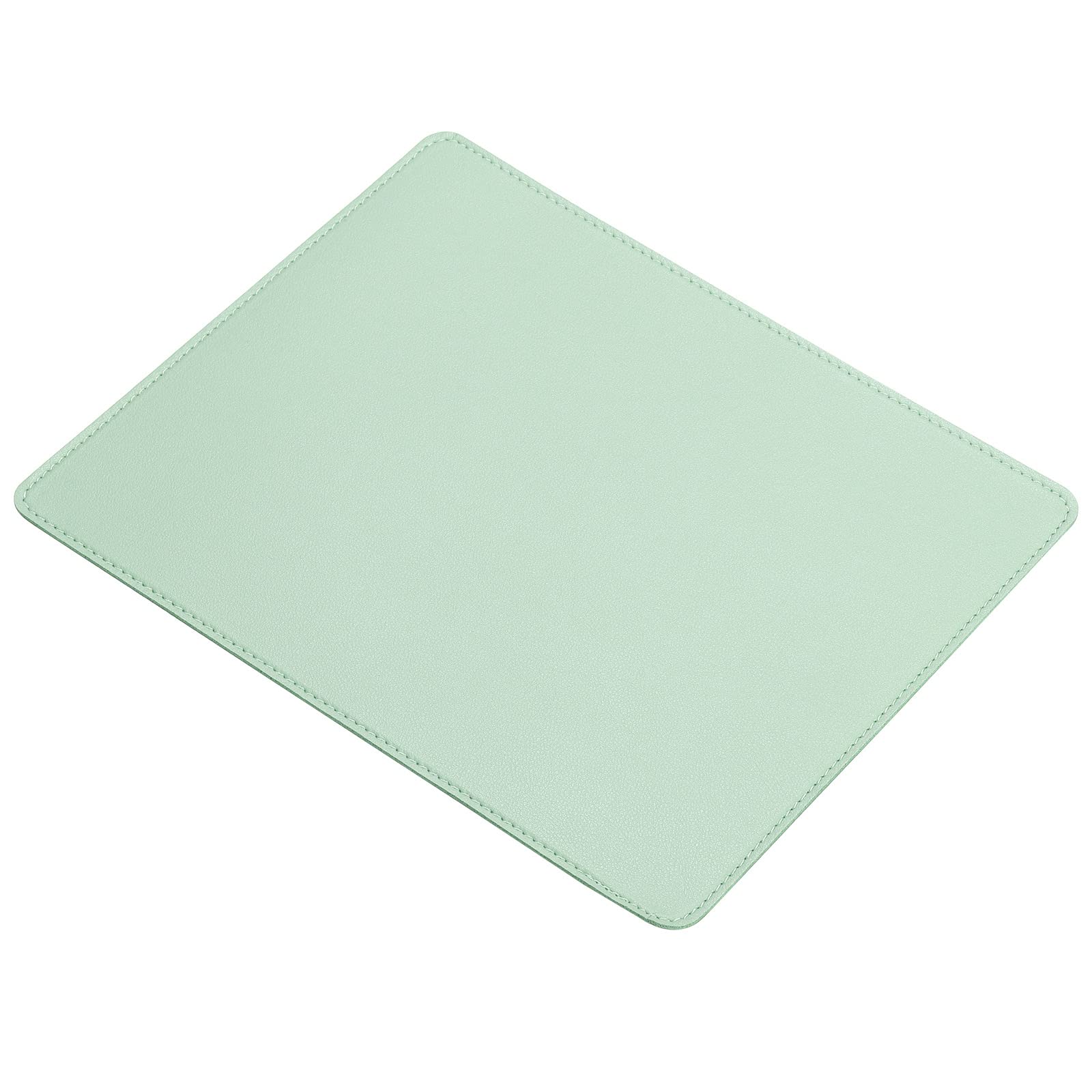 PATIKIL 10.2x8.3 Inch PU Leather Mouse Pad with Cork Non-Slip Base - Waterproof Computer Desk Mat with Stitched Edge for Office, Home & Gaming - Green Workspace Accessory for PC, Laptop & Mac Users