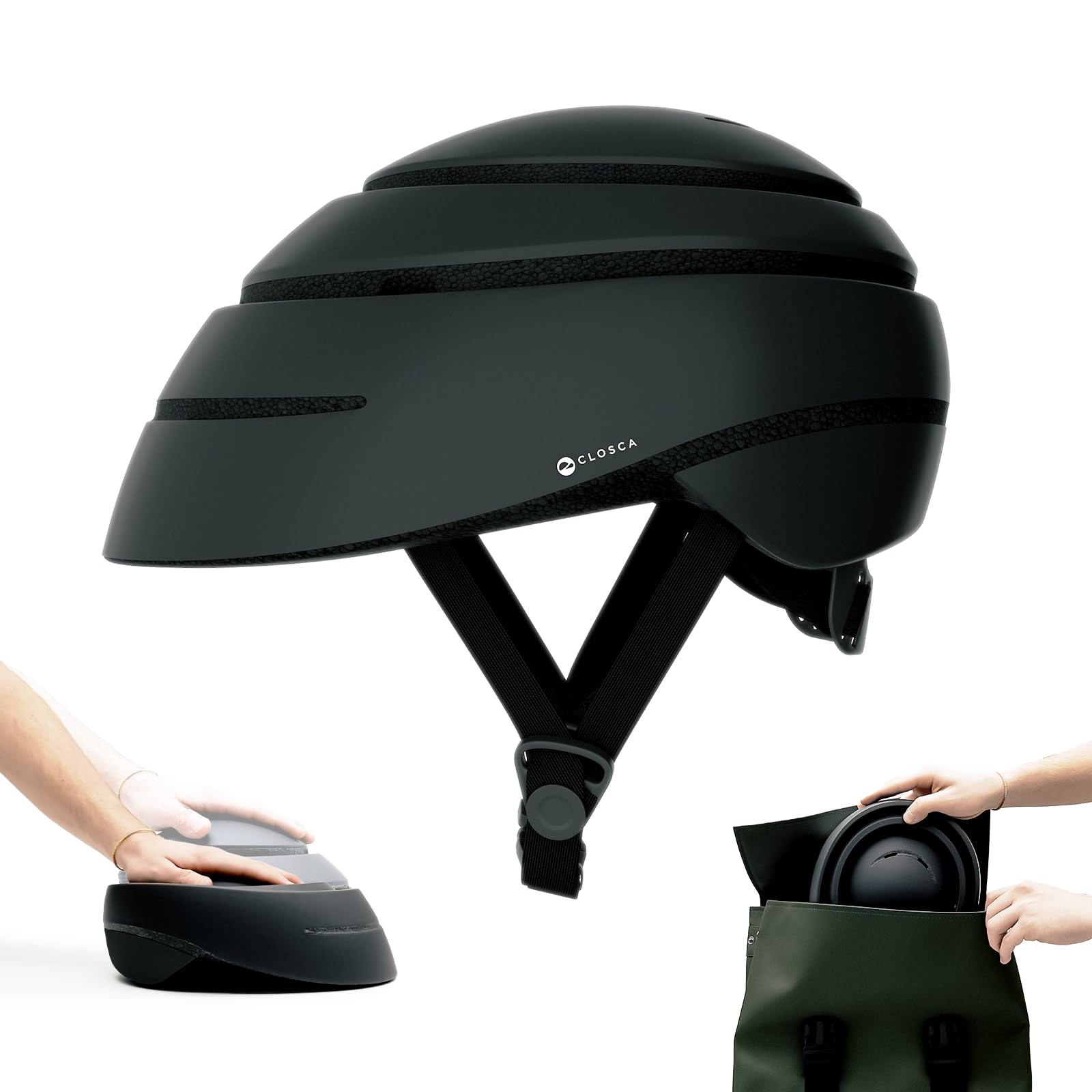 CLOSCA Foldable Bike Helmet for Adults - Lightweight & Collapsible Cycling Helmet for Men & Women - Perfect for Commuting, Electric Scooters & Urban Cycling Safety Gear