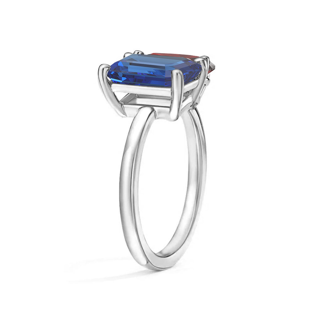 Toi et Moi Personalized Sapphire Birthstone Ring | Custom Anniversary Jewelry Gift for Her | Perfect for Weddings, Engagements & Romantic Occasions