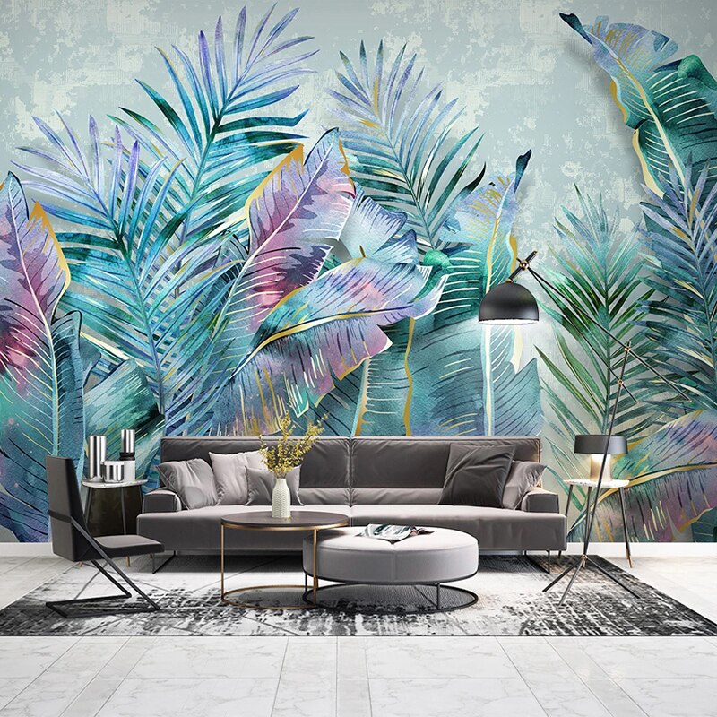 Exotic Tropical Wallpaper Mural - Vibrant Floral & Jungle Wall Decor for Living Room, Bedroom, or Office | Peel & Stick Wall Art